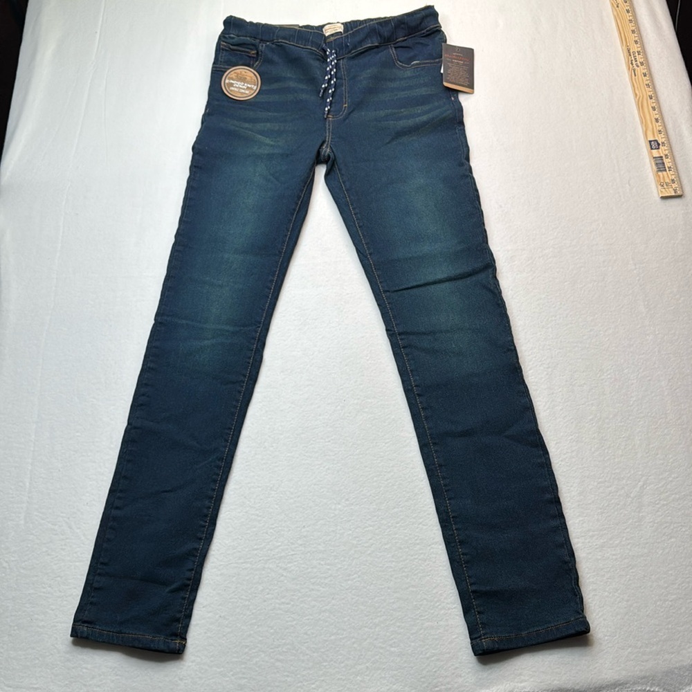 Girls weatherproof vintage pull on denim jeans size XL 16 18 dark wash blue